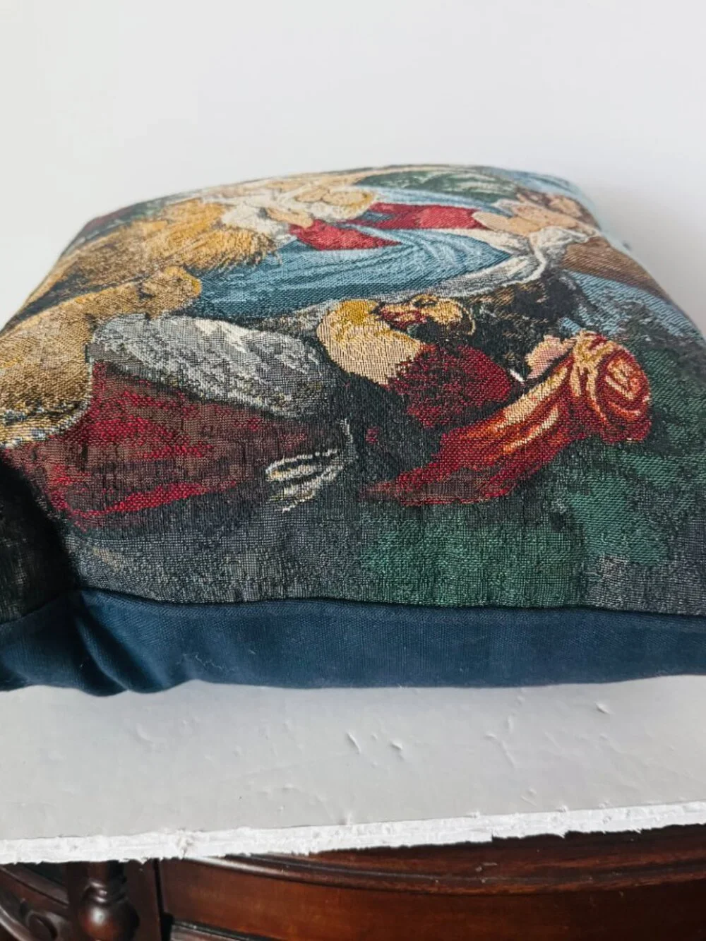 Sue Allison Nativity Scene Christmas Tapestry Throw Pillow 16x16